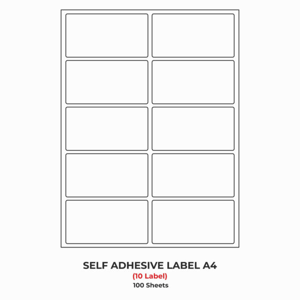 A4 R10 self-adhesive labels for laser printing