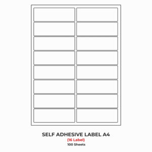 Self-adhesive labels for inkjet in R16 size