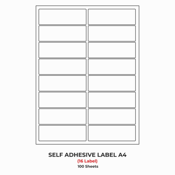 Self-adhesive labels for inkjet in R16 size