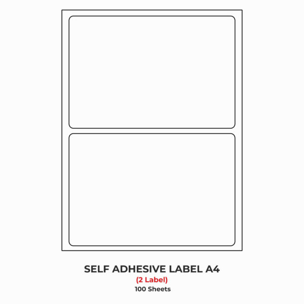 Self-adhesive labels for R2 size printers
