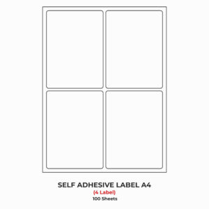 Self-adhesive labels for inkjet in R4 size