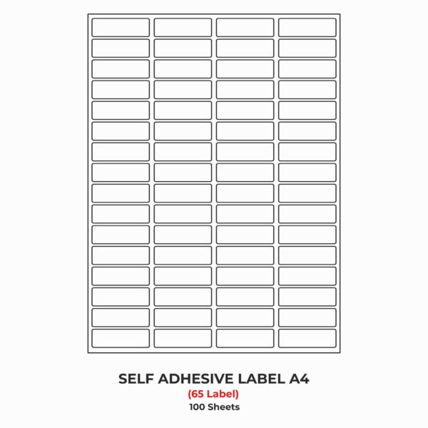 Inkjet labels in A4 R65 size